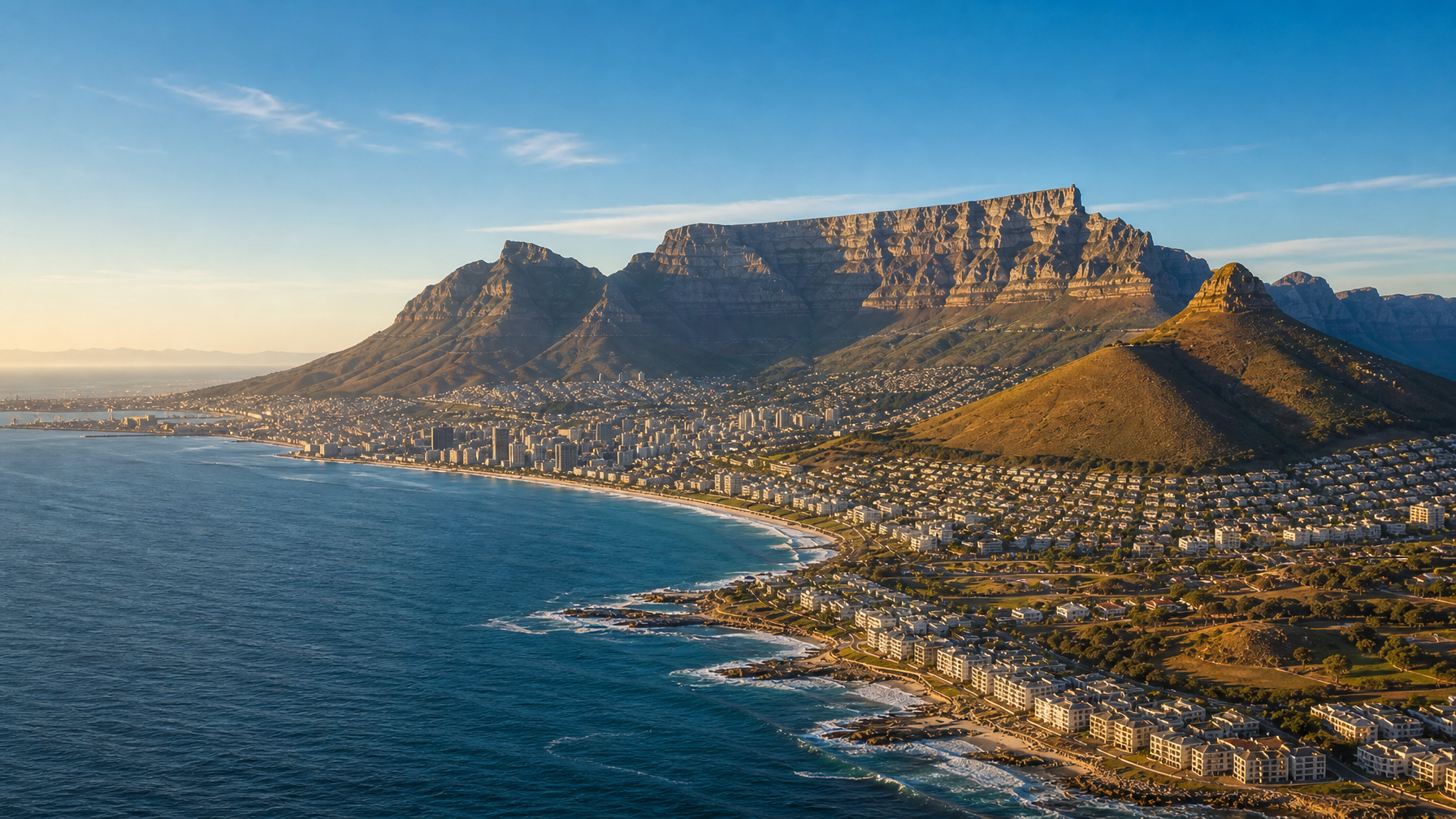 Table Mountain Cape Town South Africa blue sky